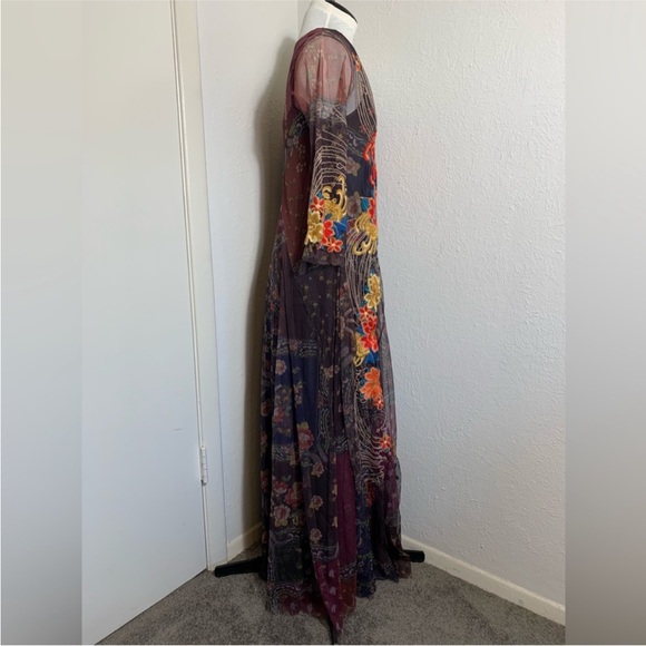 Johnny Was Kyler Mesh Dress Size XXS Embroidery w/ many loose threads throughout - Picture 8 of 14